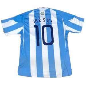 Adidas Argentina 2010/11 World Cup Home Jersey #10 Lionel Messi Miami Barcelona